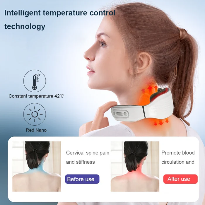 Cozy Neck™ - Smart 4 Head Shoulder Neck Massager (White)