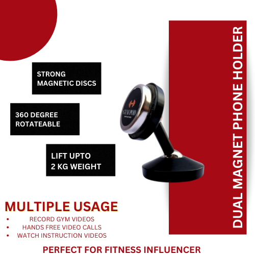 GYM POD™ - Dual Side Magnetic Phone Holder 360 Degree Rotation