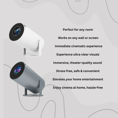 hy300 Android Smart Projector - Ultra HD Home Projector ( 2GB/ 16 GB ) 4K Support